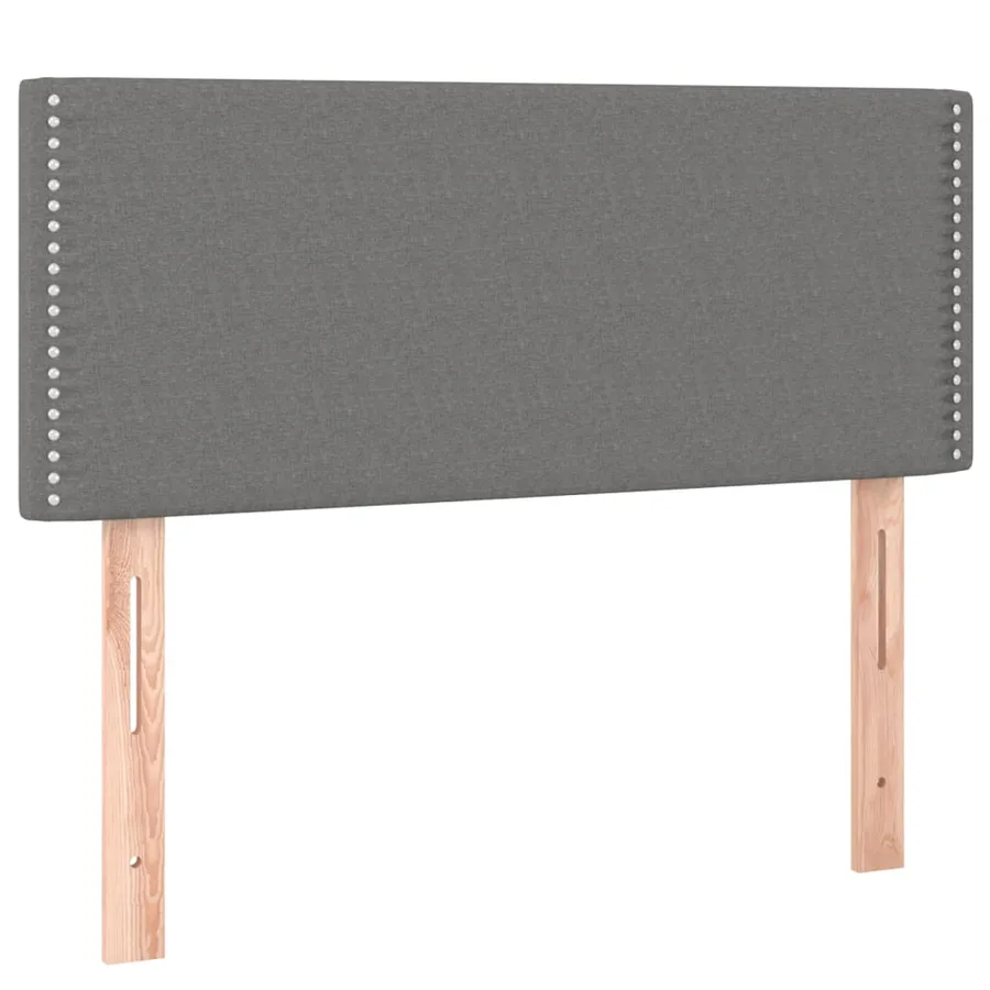 Sommier à lattes de lit avec matelas et LED Gris foncé 80x200cm - 7