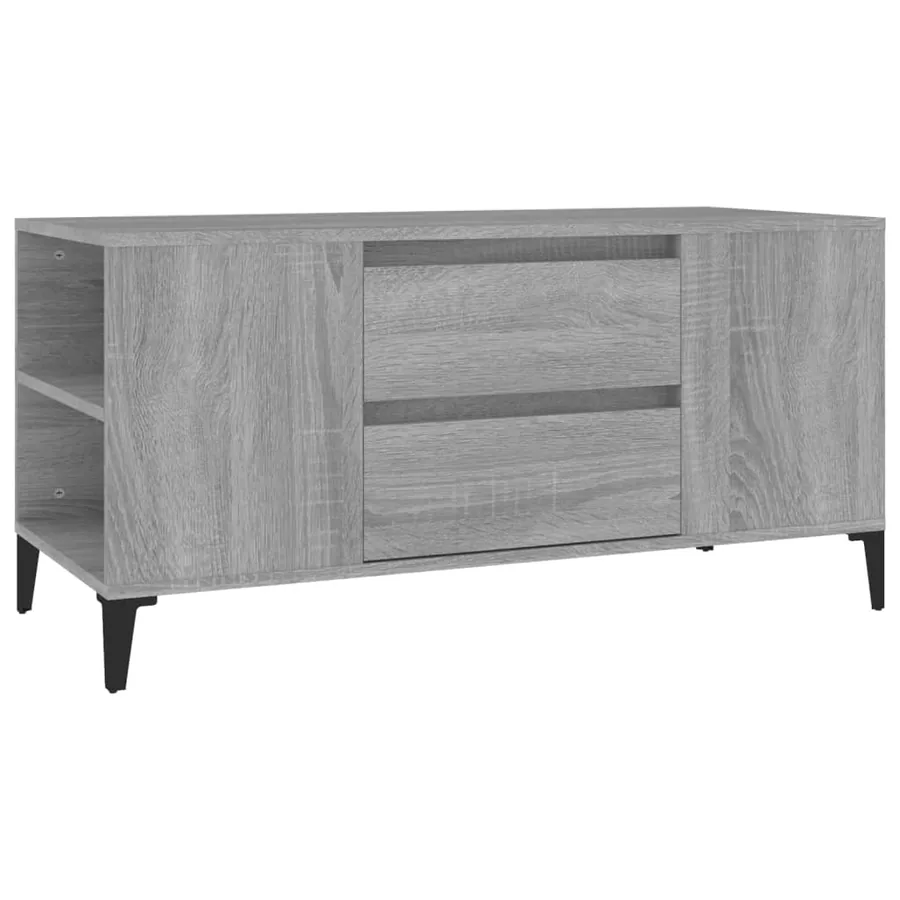 Meuble TV Sonoma gris 102x44,5x50 cm Bois d'ingénierie - 2
