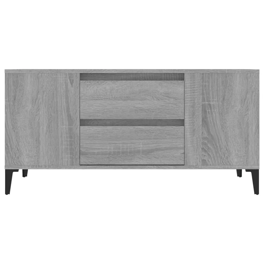 Meuble TV Sonoma gris 102x44,5x50 cm Bois d'ingénierie - 6