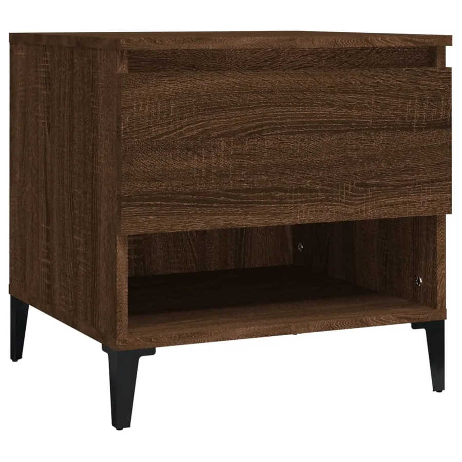 Tables d'appoint 2 pcs Chêne marron 50x46x50 cm Bois ingénierie - 6