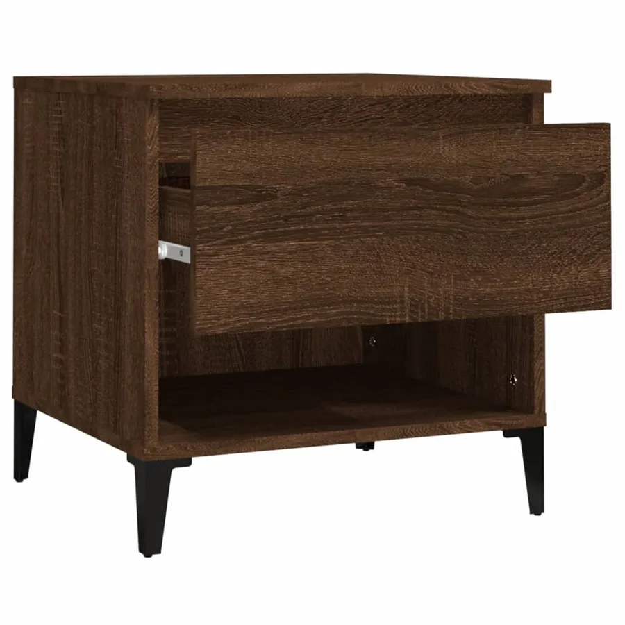 Tables d'appoint 2 pcs Chêne marron 50x46x50 cm Bois ingénierie - 8