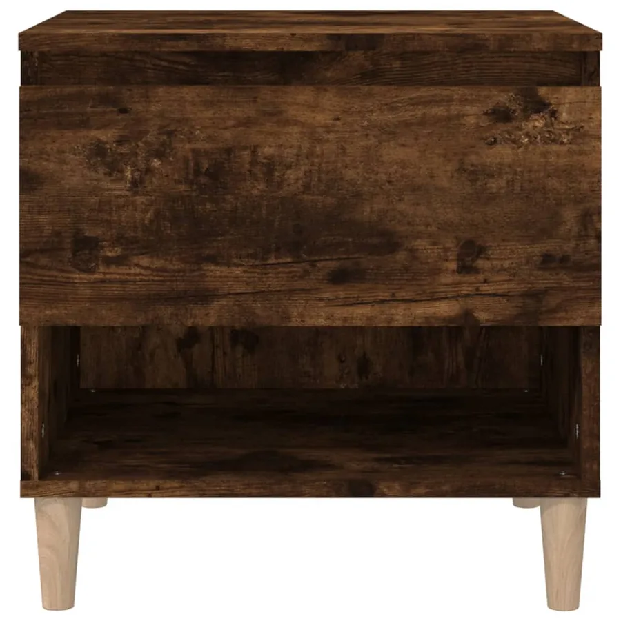 Table de chevet Chêne fumé 50x46x50 cm Bois d'ingénierie - 5
