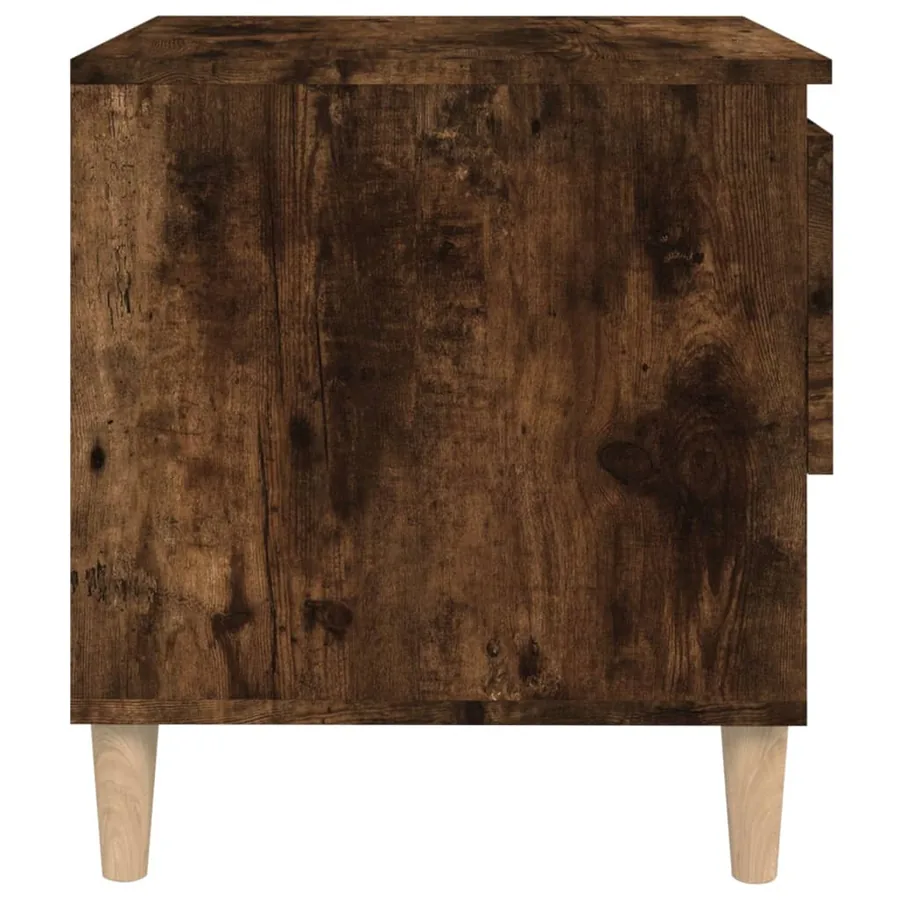 Table de chevet Chêne fumé 50x46x50 cm Bois d'ingénierie - 6