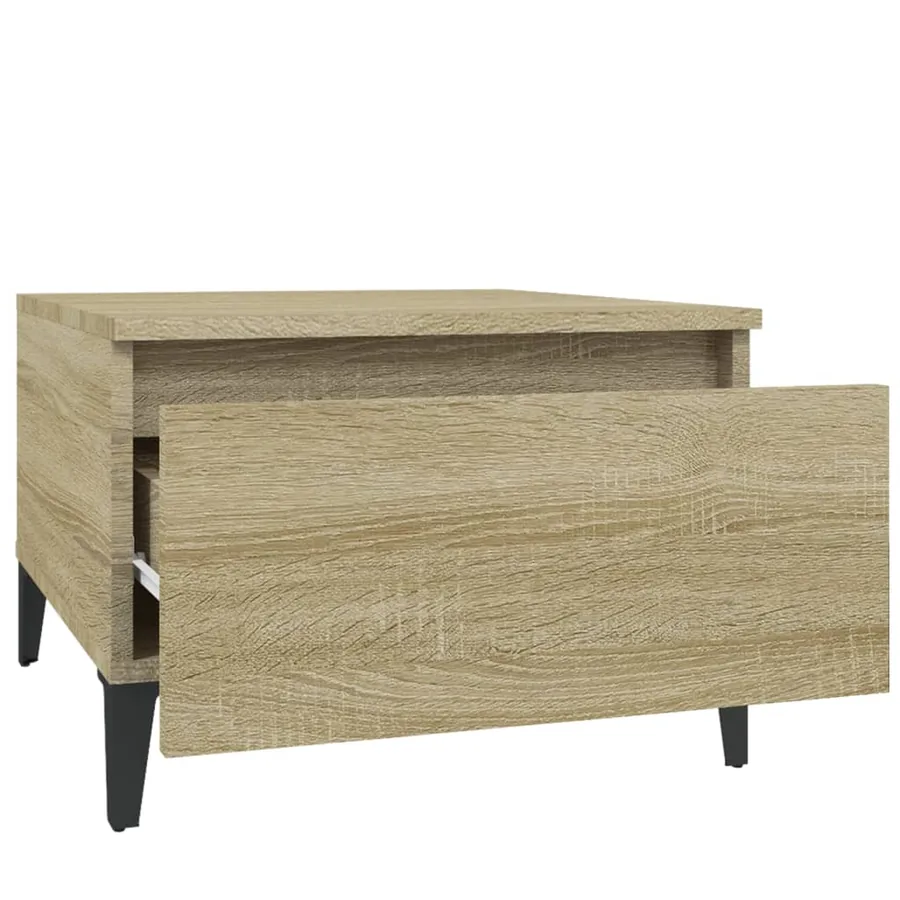 Tables d'appoint 2 pcs Chêne sonoma 50x46x35 cm Bois ingénierie - 8