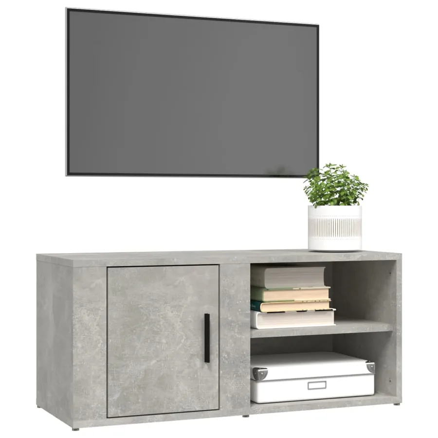 Meubles TV 2 pcs Gris béton 80x31,5x36 cm Bois d'ingénierie - 4