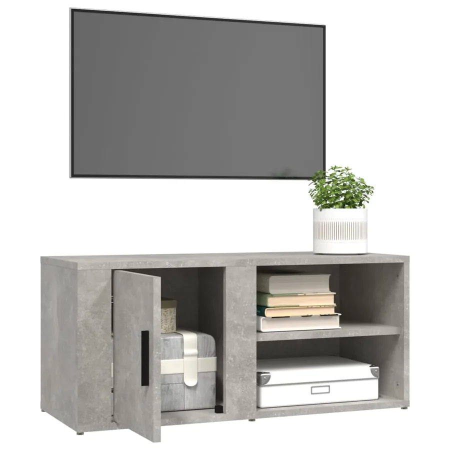 Meubles TV 2 pcs Gris béton 80x31,5x36 cm Bois d'ingénierie - 5