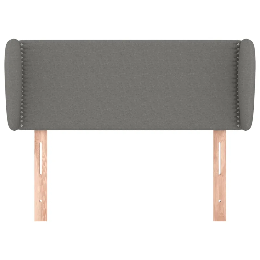 Tête de lit avec oreilles Gris foncé 83x23x78/88 cm Tissu - 3