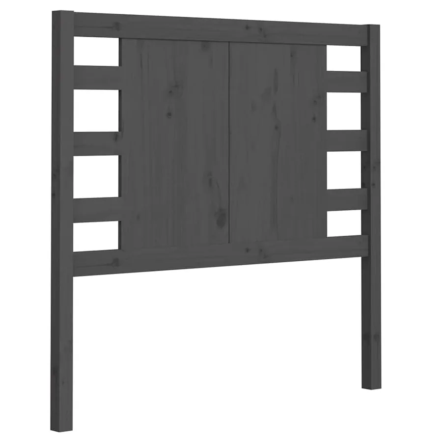 Tête de lit Gris 81x4x100 cm Bois massif de pin - 2