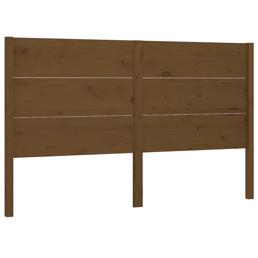 Tête de lit Marron miel 126x4x100 cm Bois massif de pin - 2