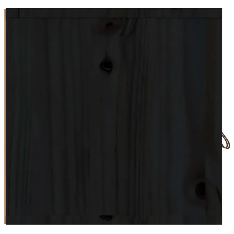 Armoire murale Noir 80x30x30 cm Bois de pin massif - 8