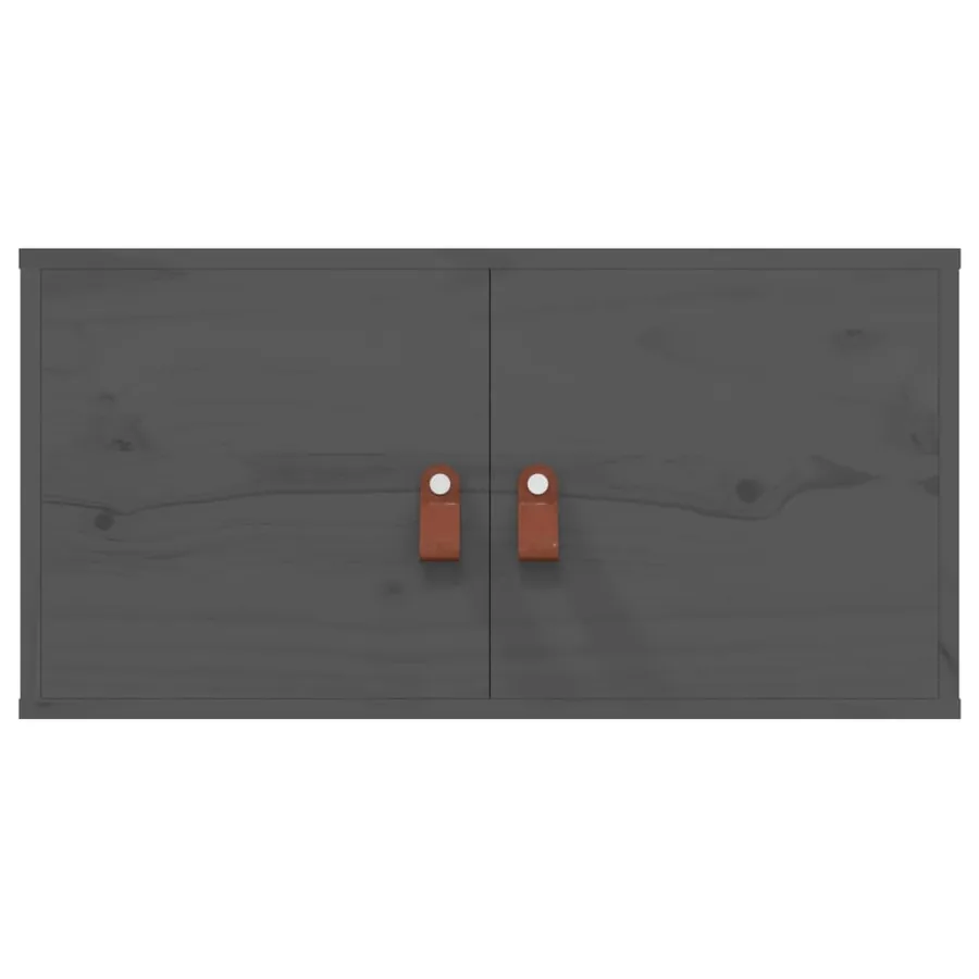 Armoires murales 2 pcs Gris 60x30x30 cm Bois de pin massif - 5