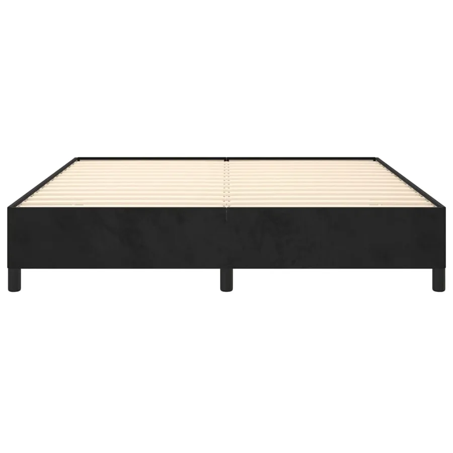 Cadre de lit sans matelas noir 180x200 cm velours - 5