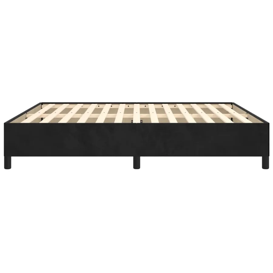 Cadre de lit sans matelas noir 180x200 cm velours - 6