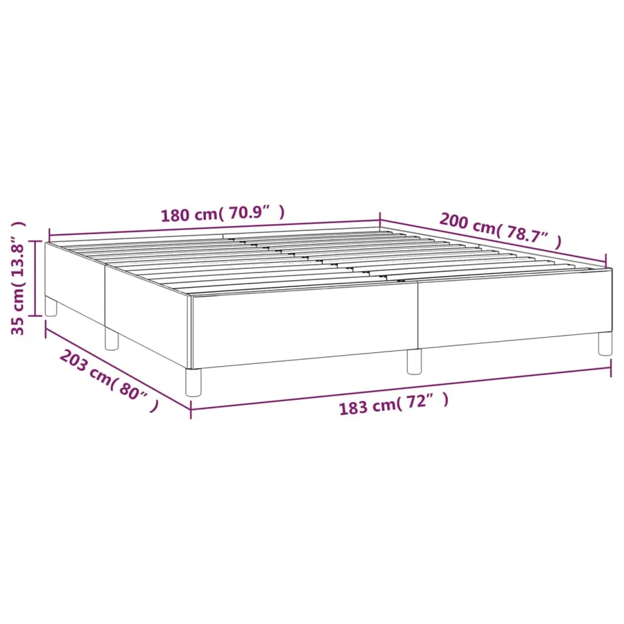 Cadre de lit sans matelas noir 180x200 cm velours - 9