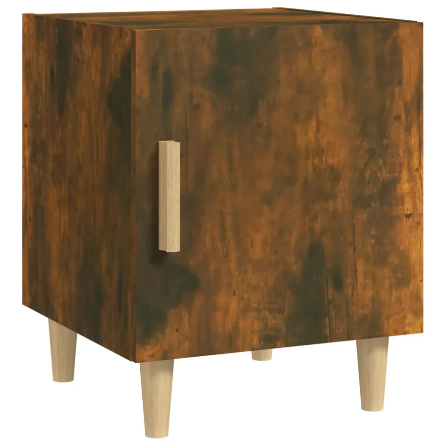 Tables de chevet 2 pcs Chêne fumé Bois d'ingénierie - 3