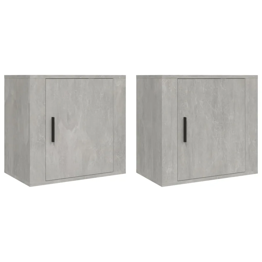 Tables de chevet murales 2 pcs Gris béton 50x30x47 cm - 2