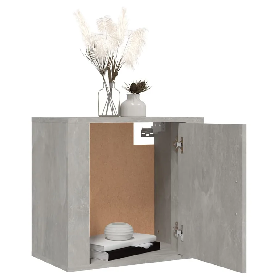 Tables de chevet murales 2 pcs Gris béton 50x30x47 cm - 4
