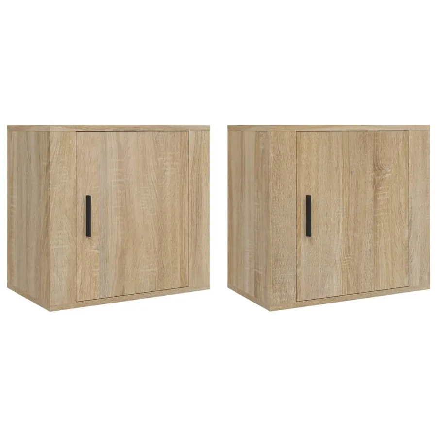 Tables de chevet murales 2 pcs Chêne sonoma 50x30x47 cm - 2