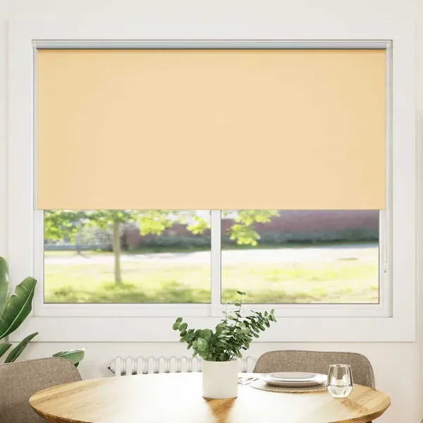 Store enrouleur occultant 144,4 x 175 cm, largeur du tissu 140 cm, beige