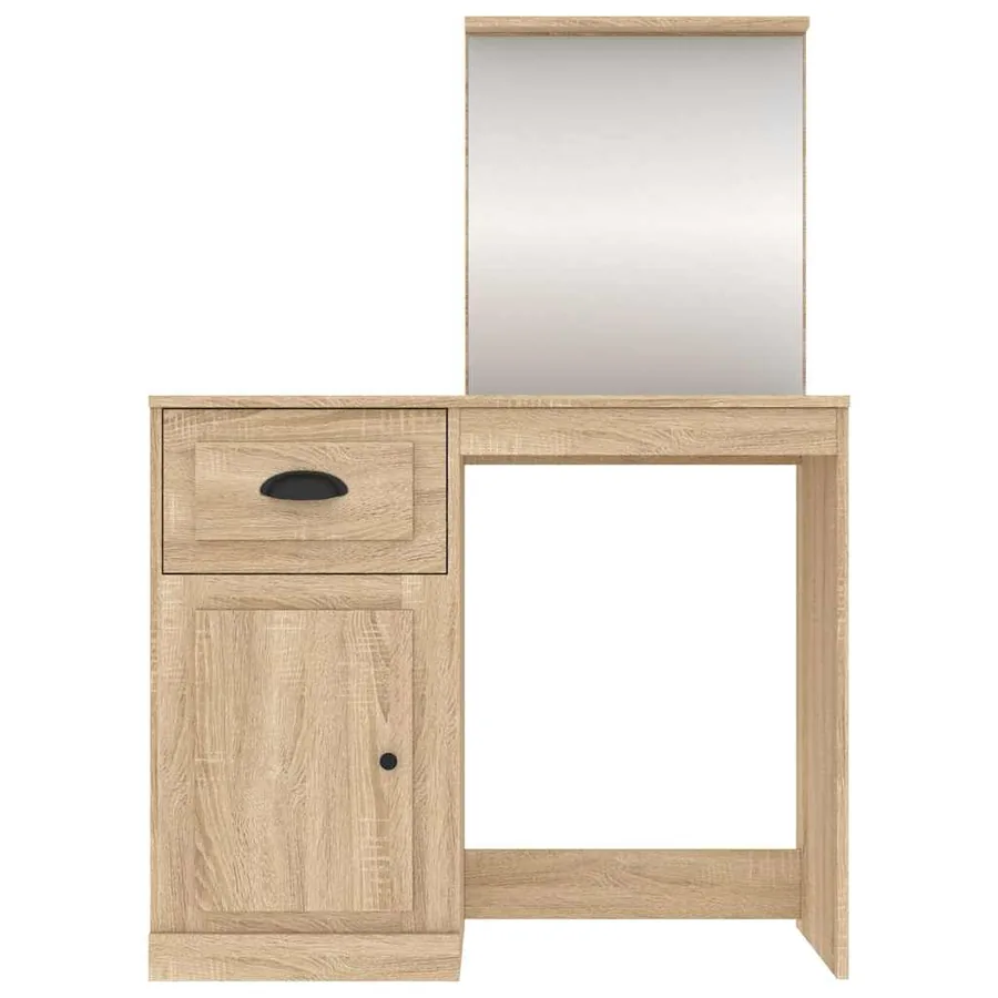 Coiffeuse avec miroir chêne sonoma 90x50x132,5 cm - 6