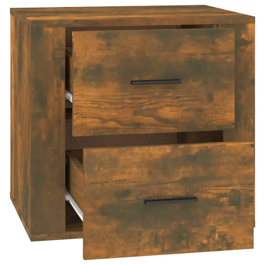 Table de chevet Chêne fumé 50x39x47 cm - 8