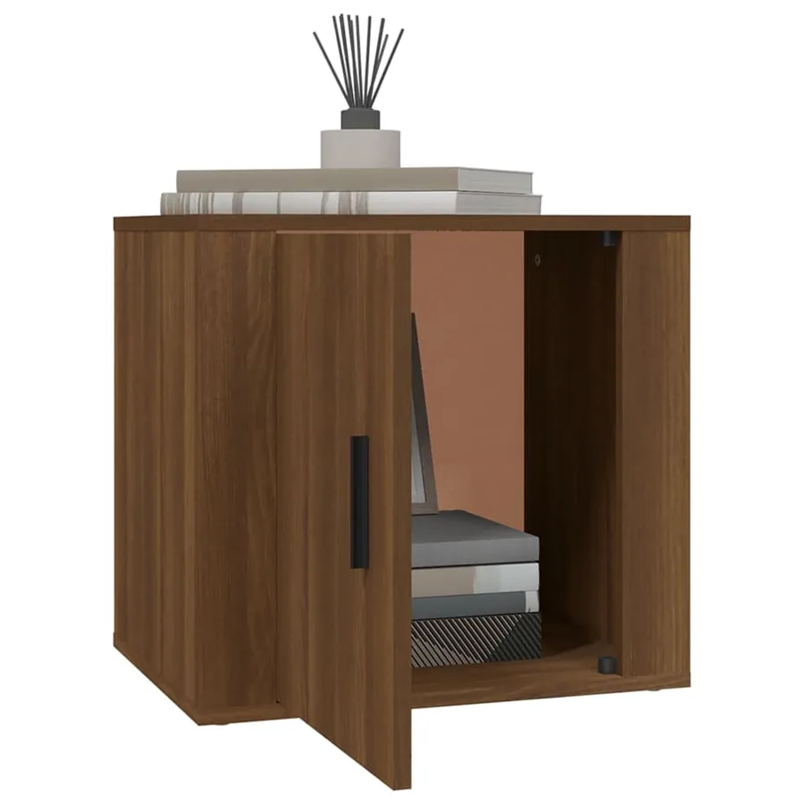 Table de chevet Chêne marron 50x39x47 cm - 4