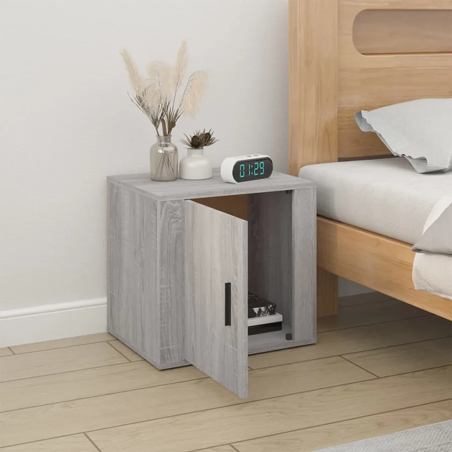 Table de chevet Sonoma gris 50x39x47 cm - 3