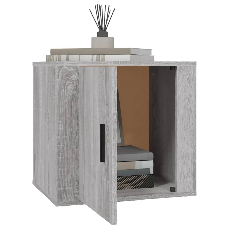 Table de chevet Sonoma gris 50x39x47 cm - 4