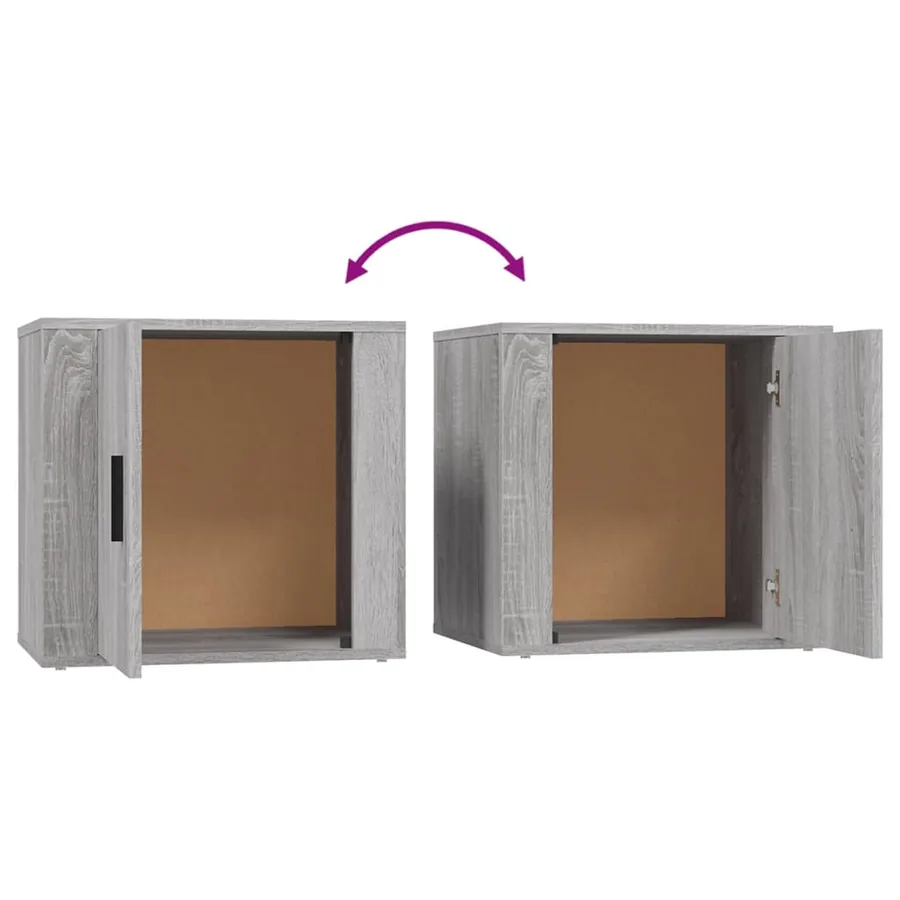 Table de chevet Sonoma gris 50x39x47 cm - 8