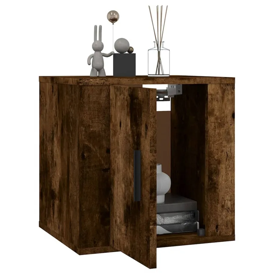 Meubles TV muraux 2 pcs Chêne fumé 40x34,5x40 cm - 9