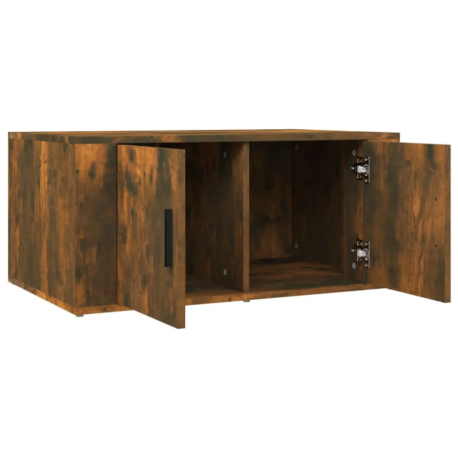 Table basse Chêne fumé 80x50x36 cm Bois d'ingénierie - 6