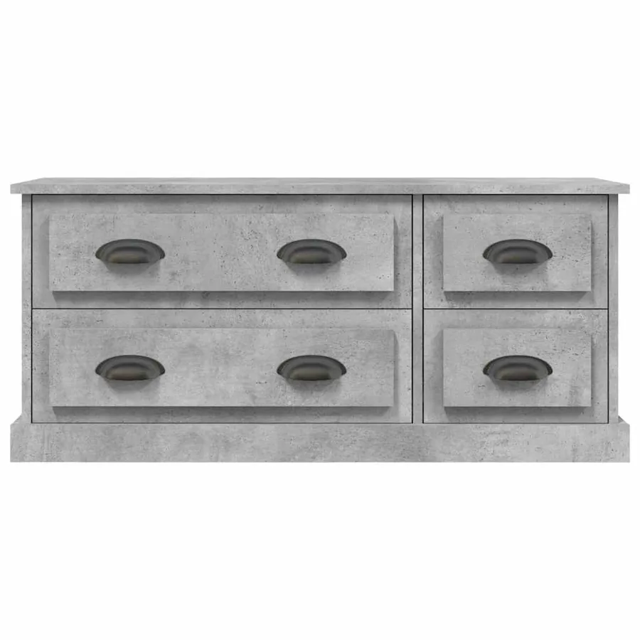 Meuble TV gris béton 100x35,5x45 cm bois d'ingénierie - 6