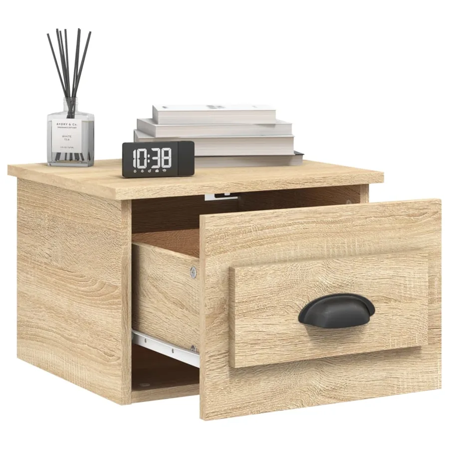 Table de chevet murale chêne sonoma 41,5x36x28 cm - 4