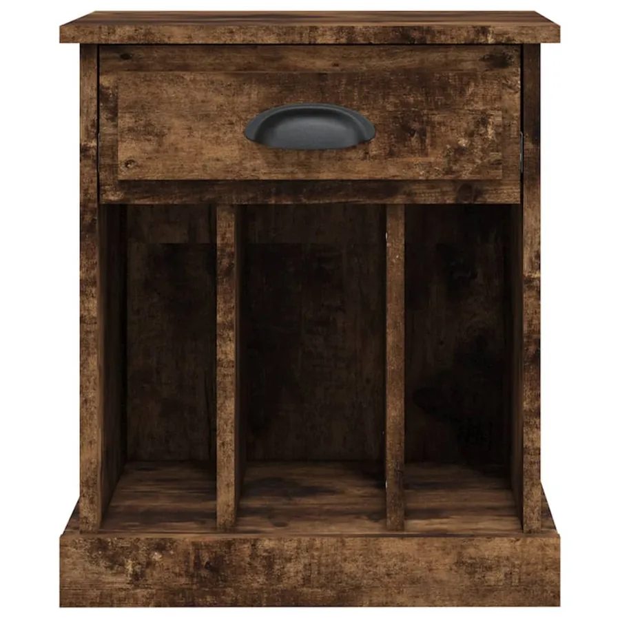 Table de chevet chêne fumé 43x36x50 cm - 7