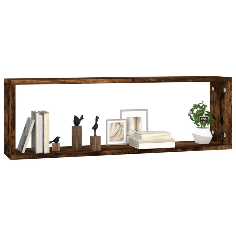 Étagères murales cubiques 4 pcs Chêne fumé 80x15x26,5 cm - 3