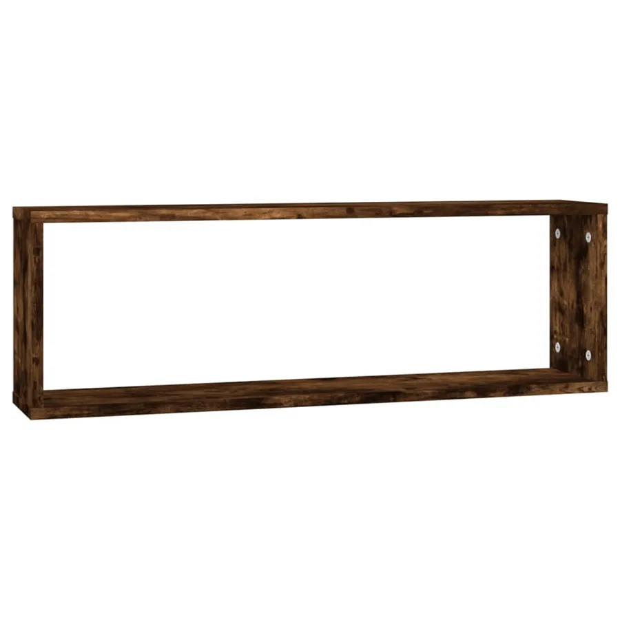 Étagères murales cubiques 4 pcs Chêne fumé 80x15x26,5 cm - 5