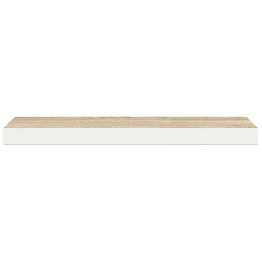 Étagère murale flottante chêne et blanc 60x23,5x3,8 cm MDF - 6