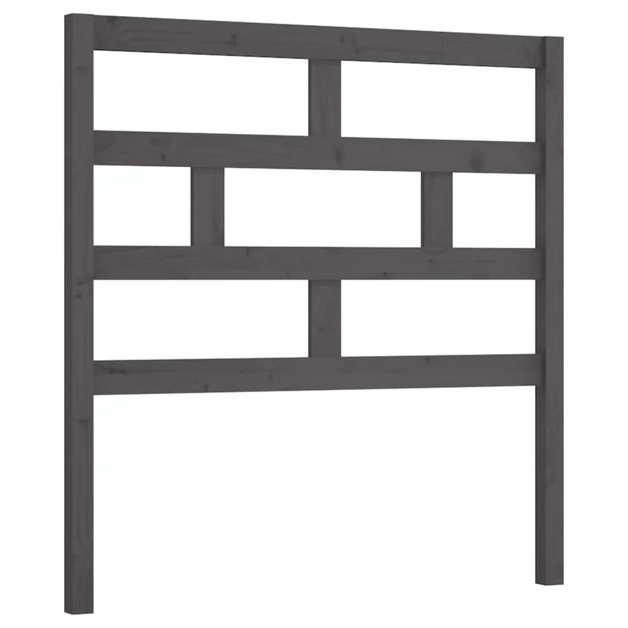 Tête de lit Gris 81x4x100 cm Bois massif de pin - 2