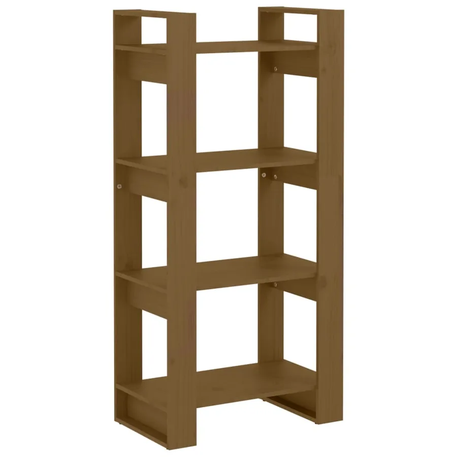 Bibliothèque/Cloison Marron miel 60x35x125 cm Bois massif - 2