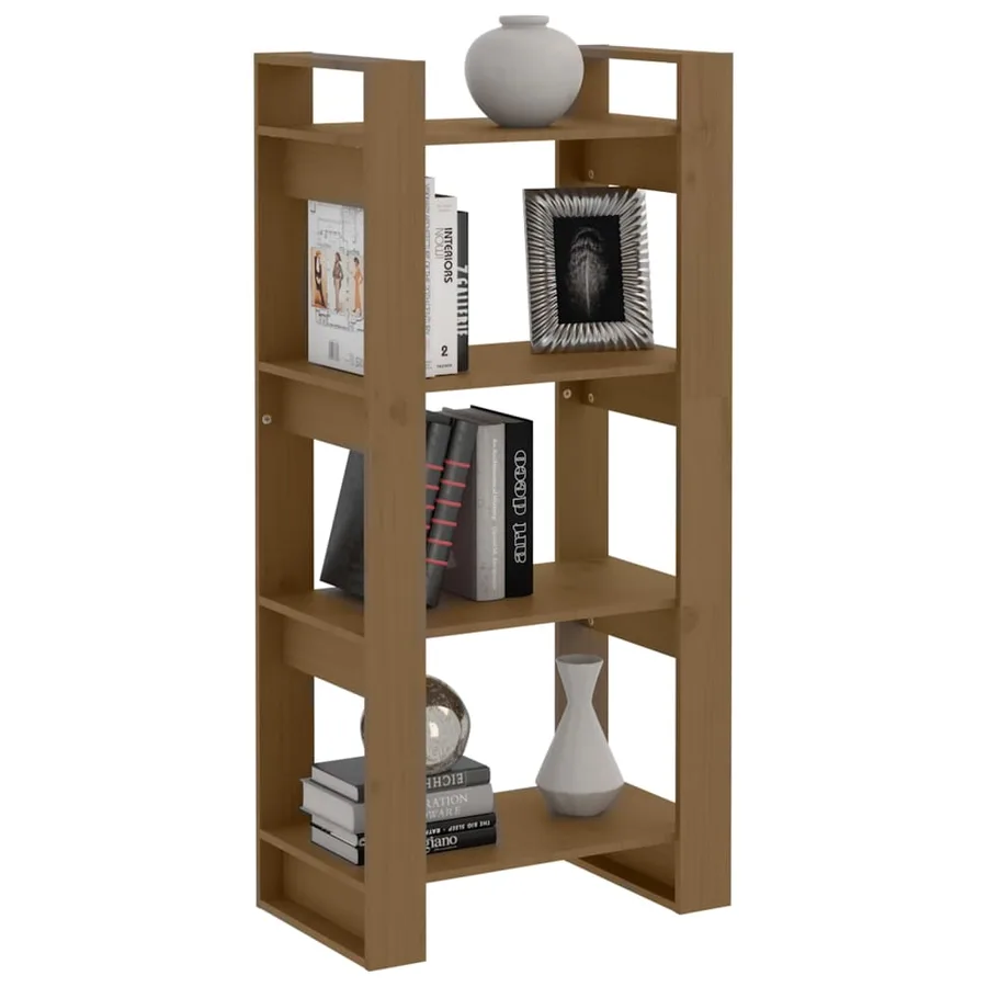 Bibliothèque/Cloison Marron miel 60x35x125 cm Bois massif - 5
