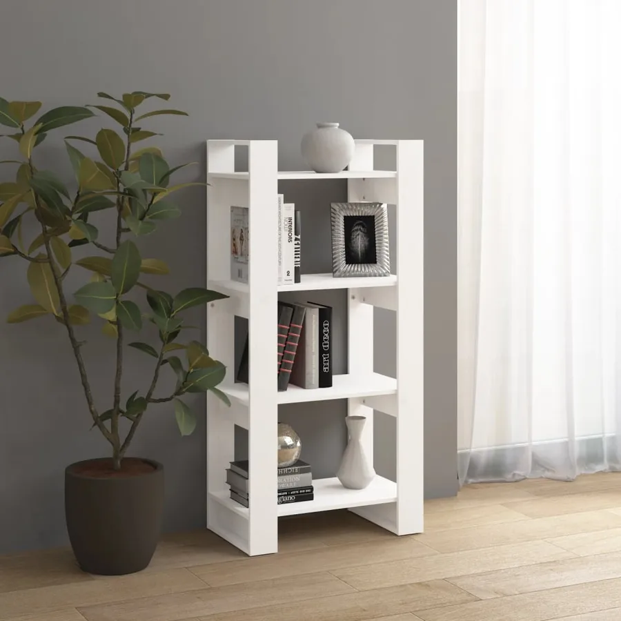 Bibliothèque/Séparateur de pièce Blanc 60x35x125 cm Bois massif - 6