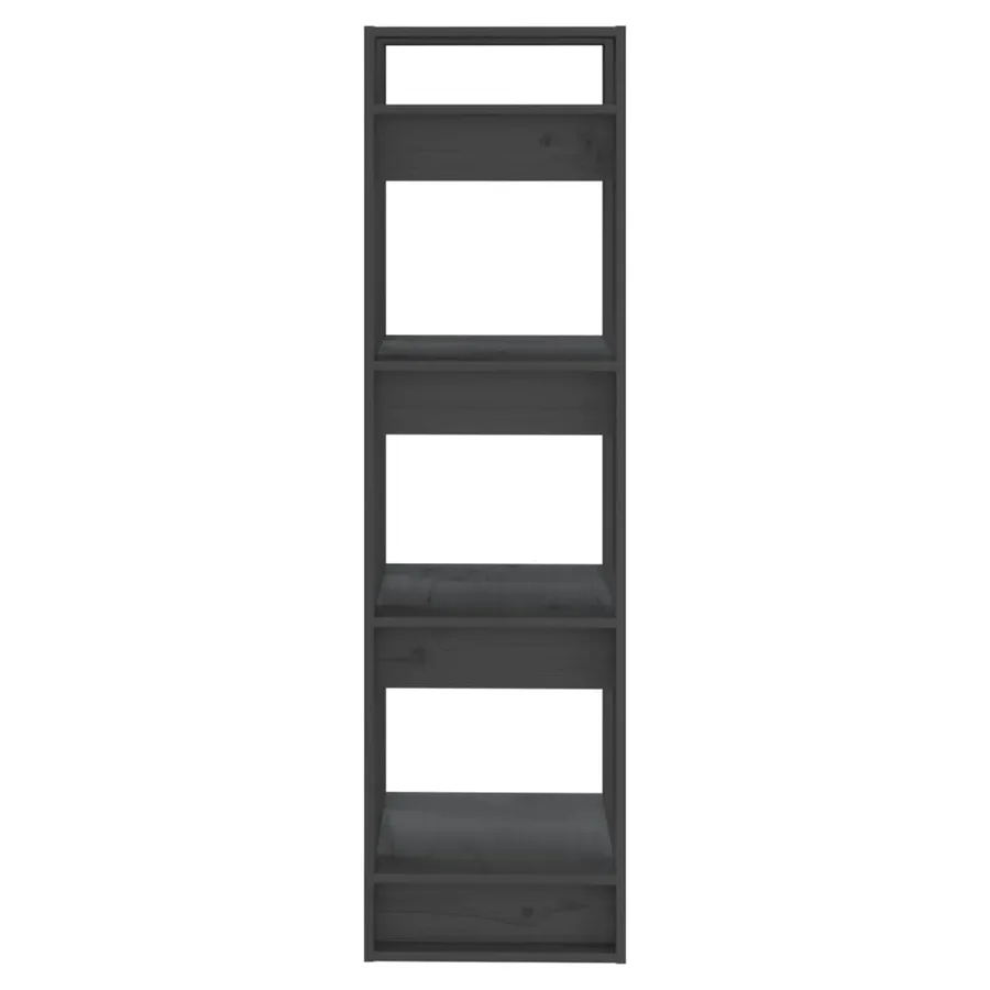 Bibliothèque/Séparateur de pièce Gris 41x35x125 cm Pin solide - 4