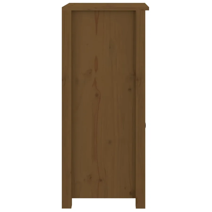 Buffet marron miel 40x35x80 cm bois massif de pin - 6
