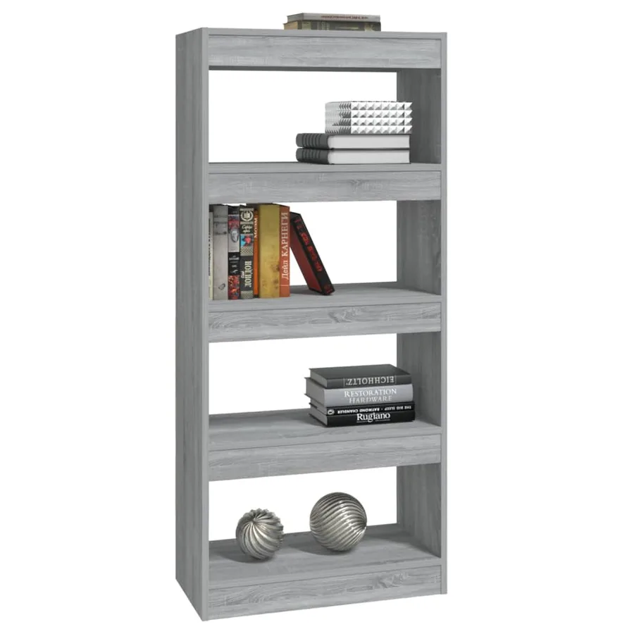 Bibliothèque/Cloison Sonoma gris 60x30x135 cm Bois d'ingénierie - 3