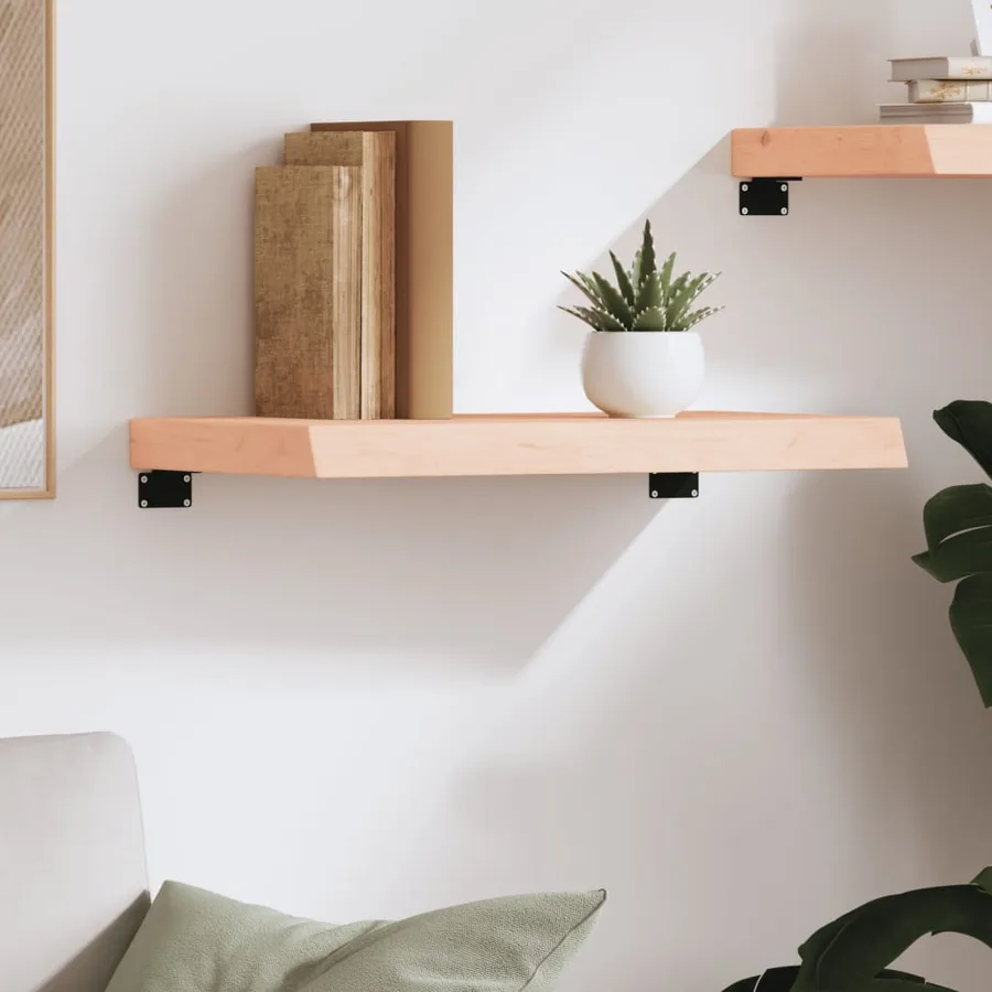Étagère murale 60x30x(2-6) cm bois de chêne massif non traité - 3
