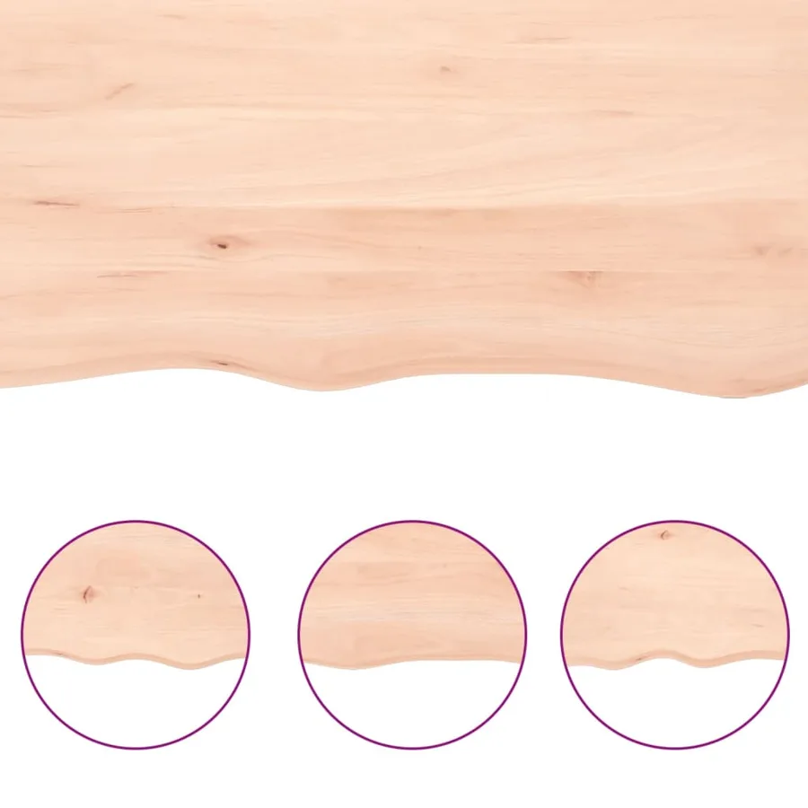 Étagère murale 60x30x(2-6) cm bois de chêne massif non traité - 6