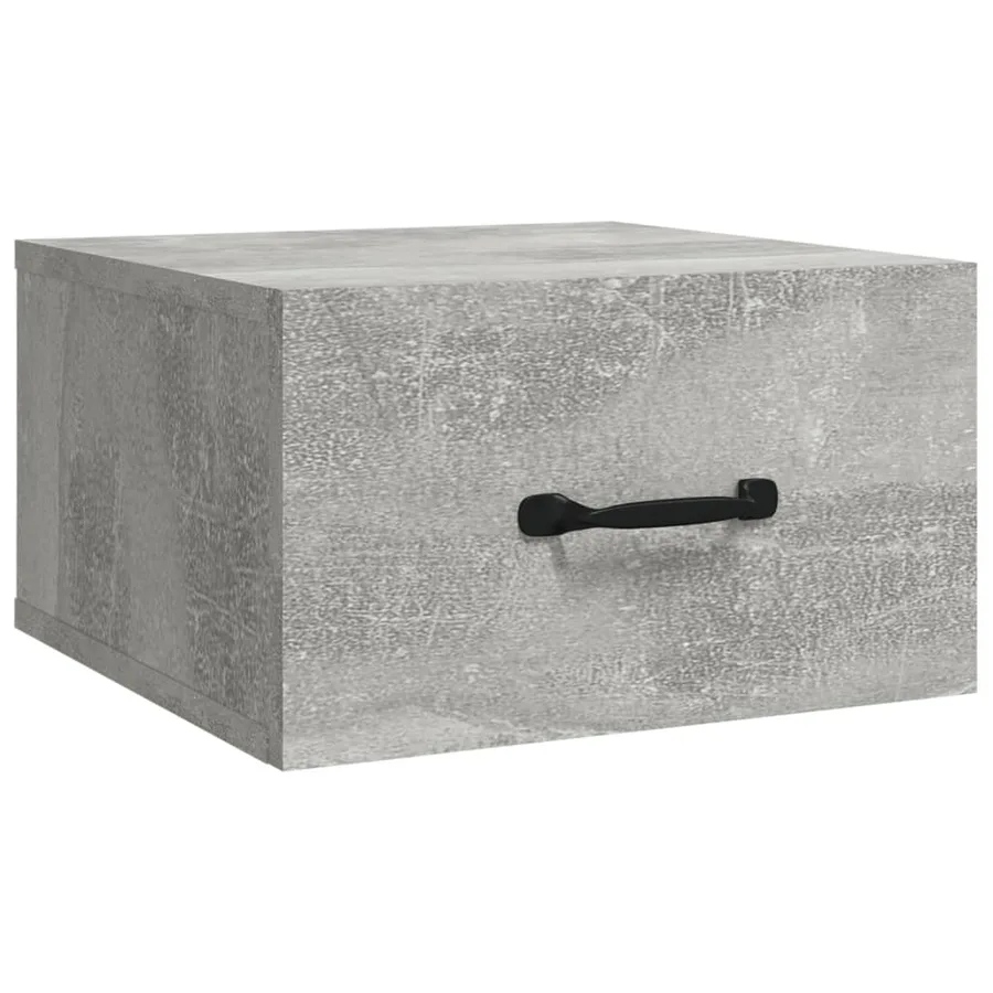 Table de chevet murale Gris béton 35x35x20 cm - 2