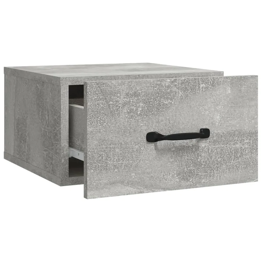 Table de chevet murale Gris béton 35x35x20 cm - 5