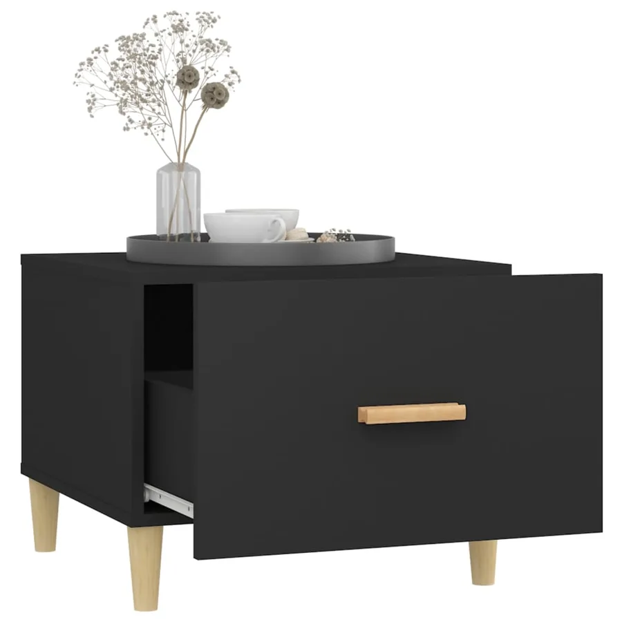 Tables basses 2 pcs noir 50x50x40 cm bois d'ingénierie - 6