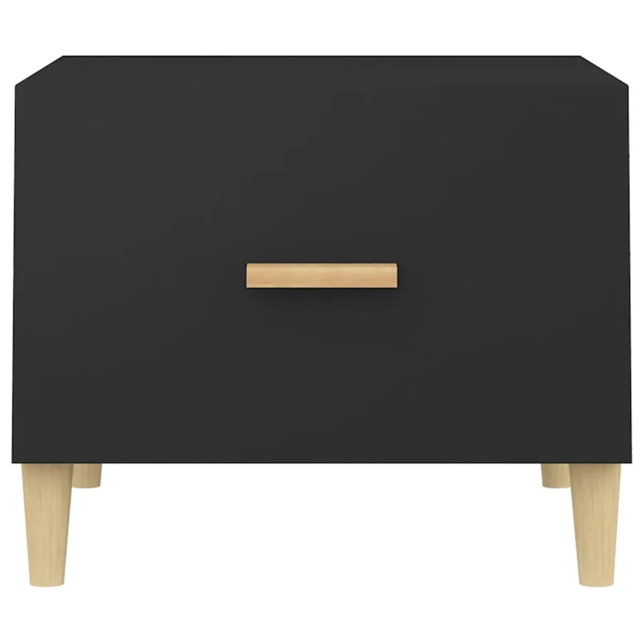 Tables basses 2 pcs noir 50x50x40 cm bois d'ingénierie - 8